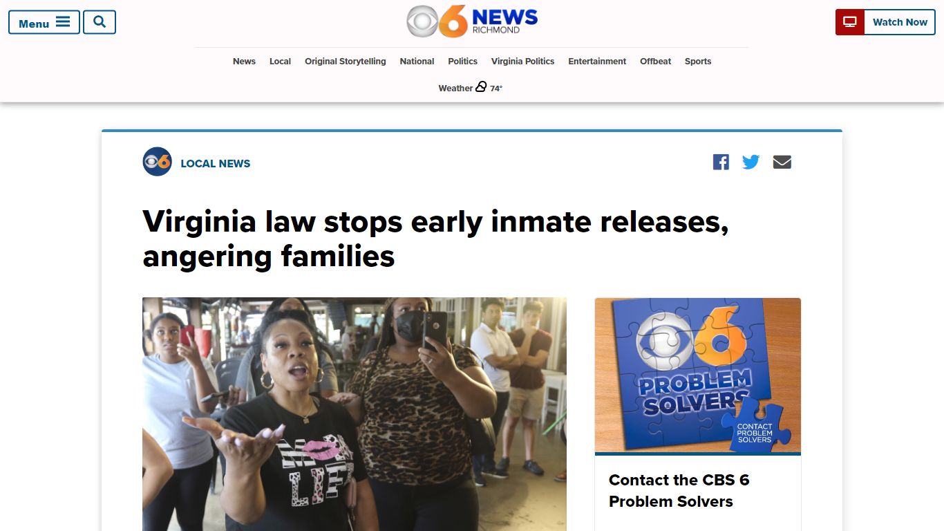 Virginia law stops early inmate releases, angering families - WTVR